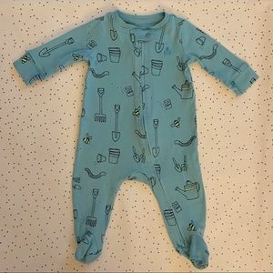 Baby Gap Little Gardener zip-up footed one piece